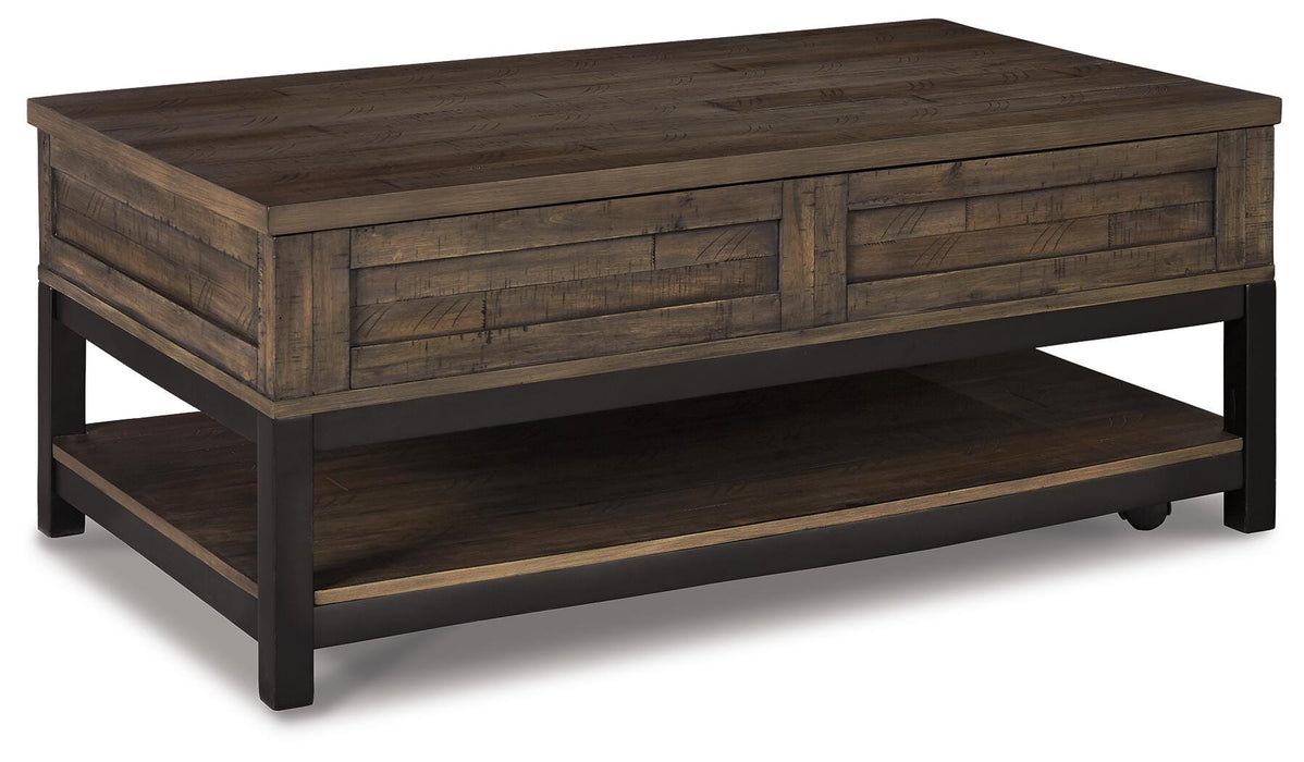 Johurst Grayish Brown LIFT TOP COCKTAIL TABLE