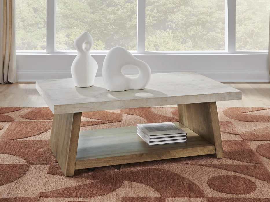 Brendalhouse Light Brown Rectangular Cocktail Table