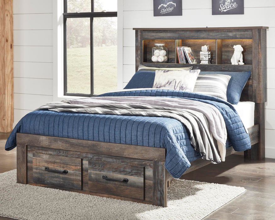 Drystan Multi Drystan Full Bookcase Bed with 2 Storage Drawers