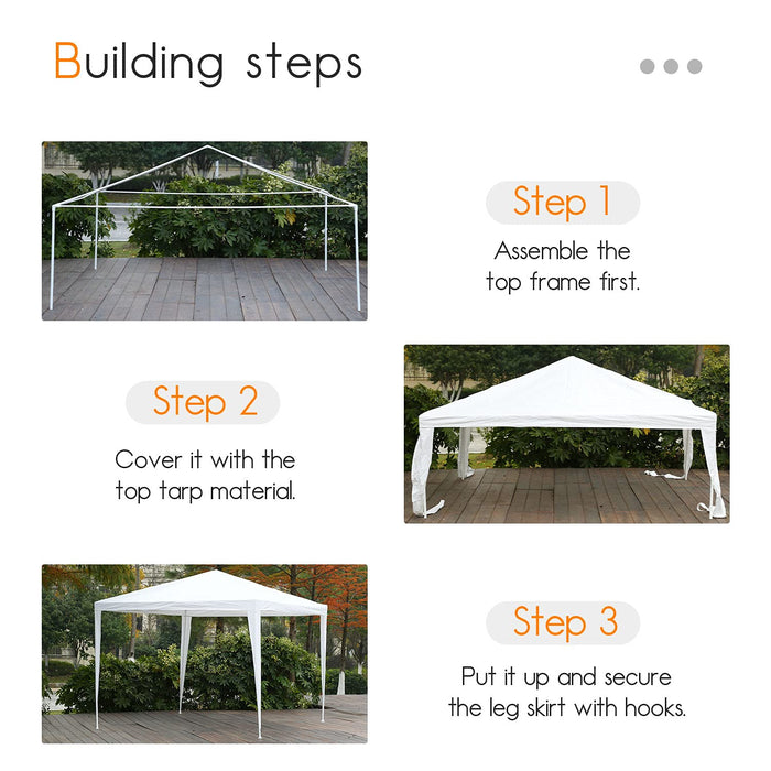 10 x 10 Canopy Party Tent Waterproof Outdoor Gazebo, Portable Shelter for Weddings, Events, Patio, and Commercial Use - open_box