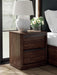 Kendamor Dark Brown Two Drawer Night Stand