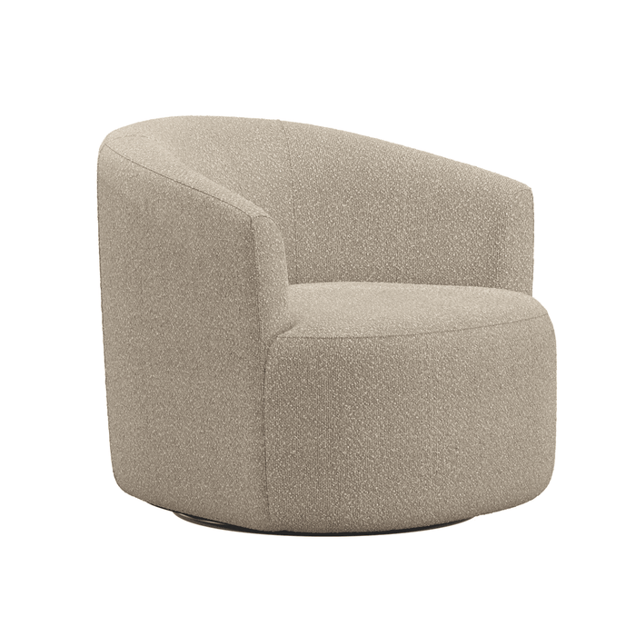 Mainstays Boucle Swivel Accent Chair, Taupe - new