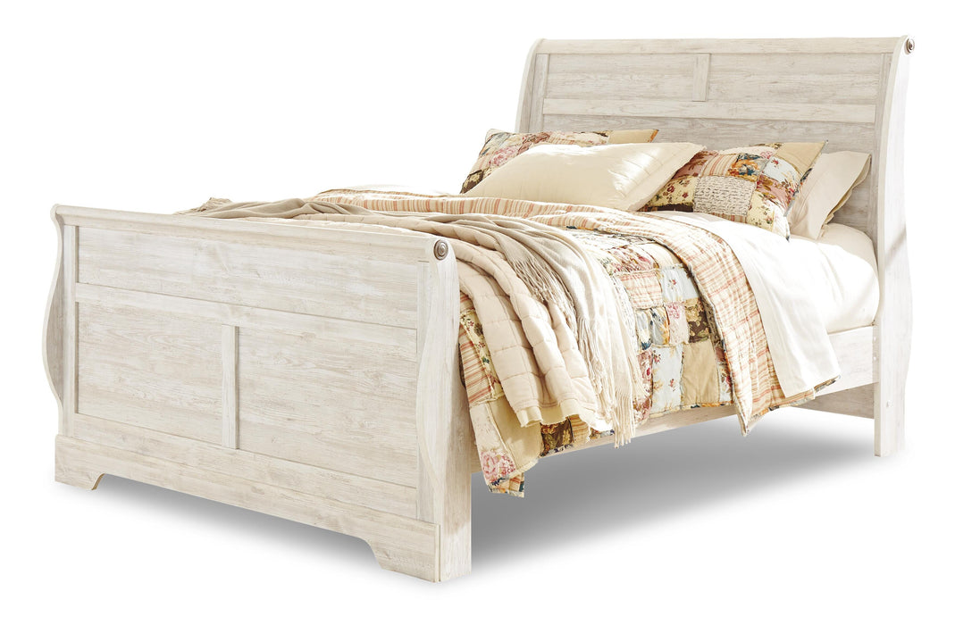 Willowton Whitewash Willowton Queen Sleigh Bed