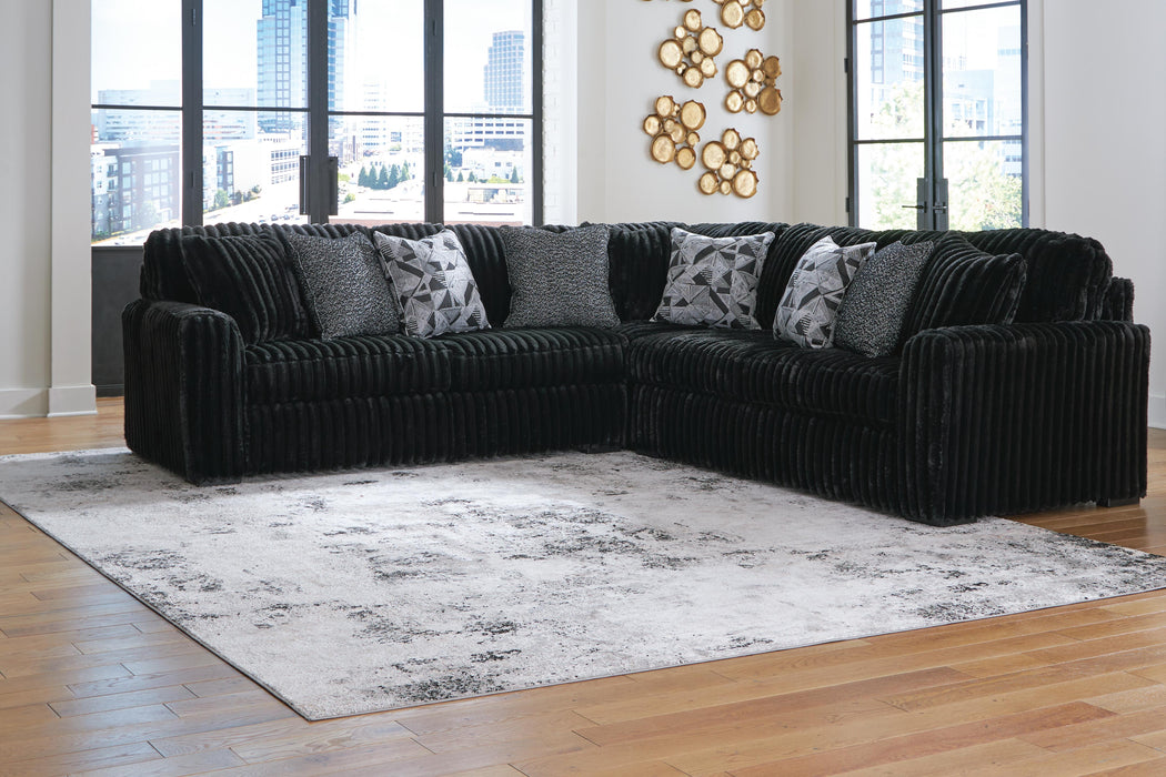 Midnight-Madness Onyx Midnight-Madness 3-Piece Sectional