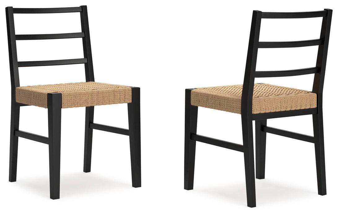 Isanti Light Brown/Black Dining Room Side Chair (Priced Per Item, Must Order 2, 4, 6, or 8)