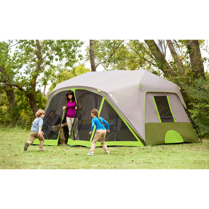 Ozark Trail 14' x 13.5' 9 Person 2 Room Instant Cabin Tent with Screen Room, 30.8 lbs - new