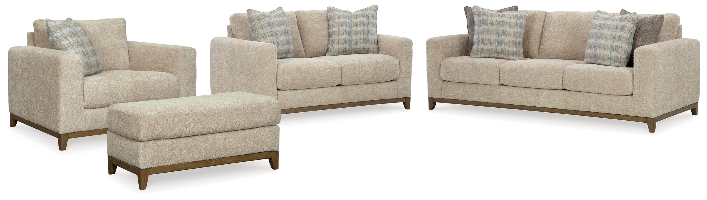 Parklynn Desert Parklynn Sofa, Loveseat, Chair and Ottoman