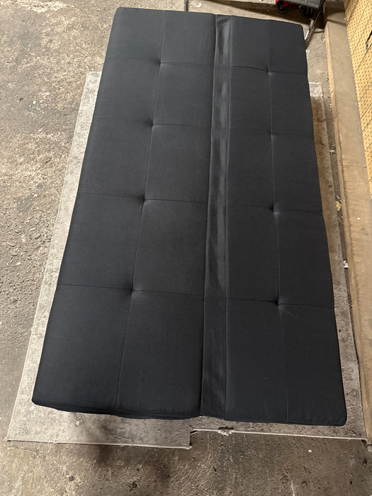 Gewnee 69.7" Modern Convertible Polyester Futon Sofa Bed, Sleeper with Adjustable Backrest for Living Room, Small Spaces(Black) - new