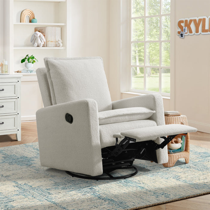 Soho Baby Coventry Glider Recliner Boucle White - new