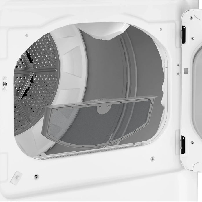 GE - 7.4 Cu. Ft. Front Load Electric Dryer with Sensor Dry - White with Matte Black - new
