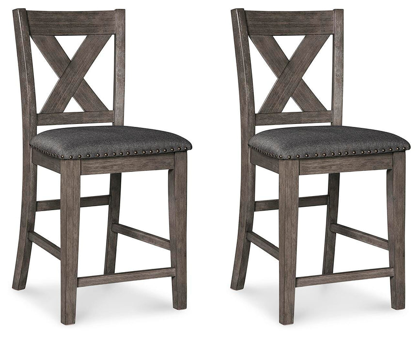 Caitbrook Gray Upholstered Barstool (Priced Per Item, Must Order 2, 4, 6, or 8)