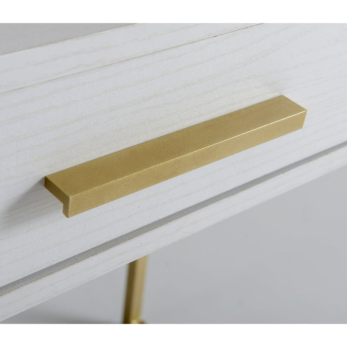 Mainstays Wood & Metal Writing Desk with 1 Drawer and 1 Door for Teen Adult,29.92 in, White Finish. - new