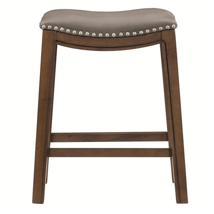Homelegance Ordway Saddle Seat Counter Height Stool, 25"SH, Gray - new