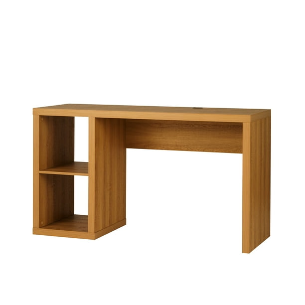 Better Homes & Gardens Cube Storage Office Desk, Light Honey - new
