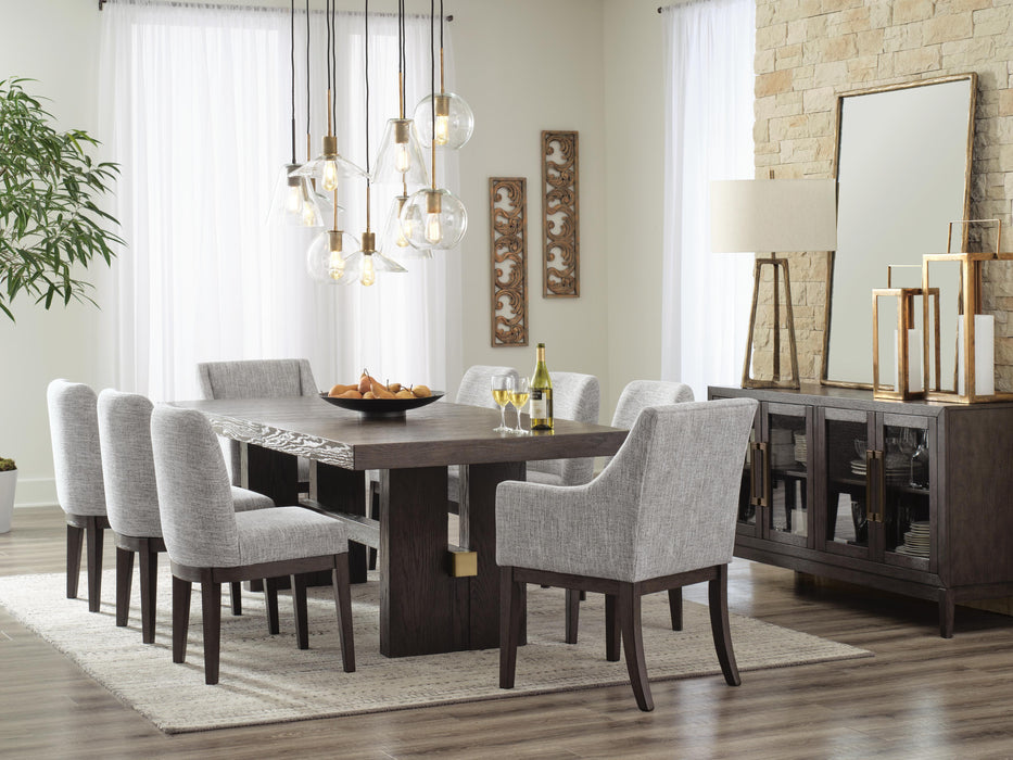 Burkhaus Dark Brown Burkhaus Dining Table and 8 Chairs