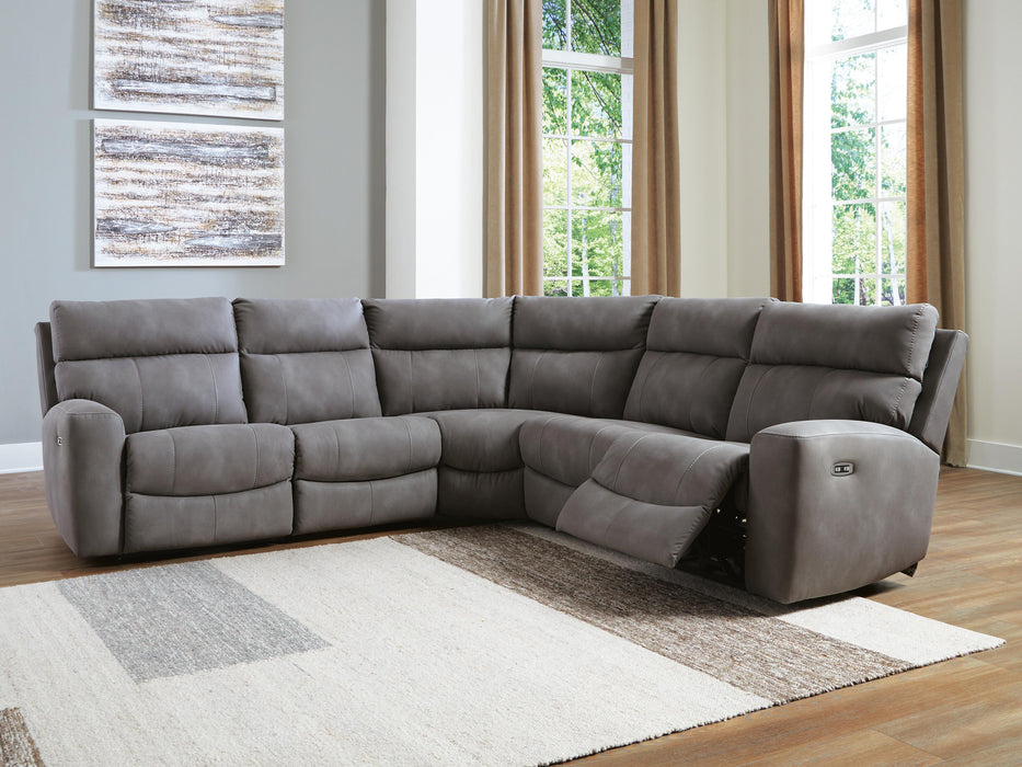 Next-Gen Durapella Slate Next-Gen Durapella 5-Piece Power Reclining Sectional