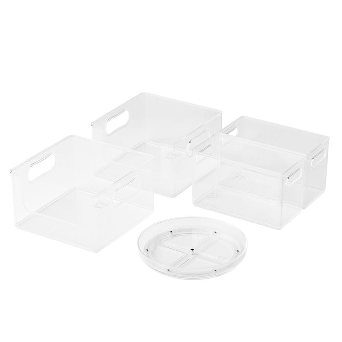 The Home Edit 5-Piece Clear Laundry Organizing System - open_box