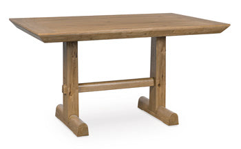 Ridgester Light Brown RECT Dining Room Counter Table