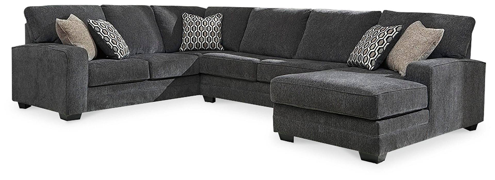 Tracling Slate Tracling 3-Piece Sectional with Chaise