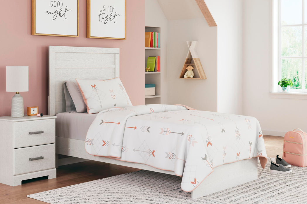 Stelsie White Stelsie Twin Panel Bed