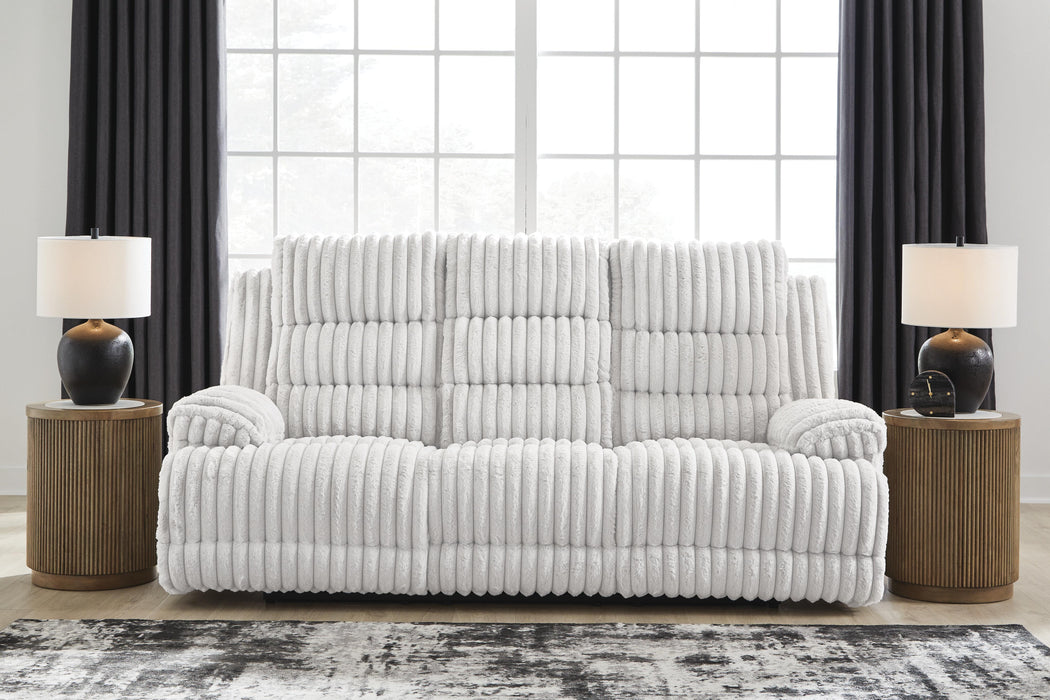 Technique Alloy REC PWR Sofa w/Drop Down Table