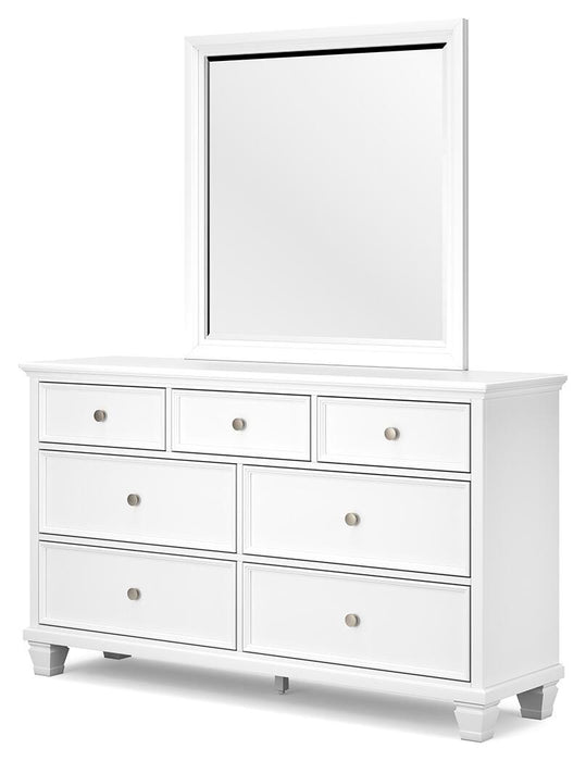 Fortman White Fortman Dresser and Mirror