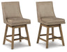Tallenger Beige UPH Swivel Barstool (Priced Per Item, Must Order 2, 4, 6, or 8)