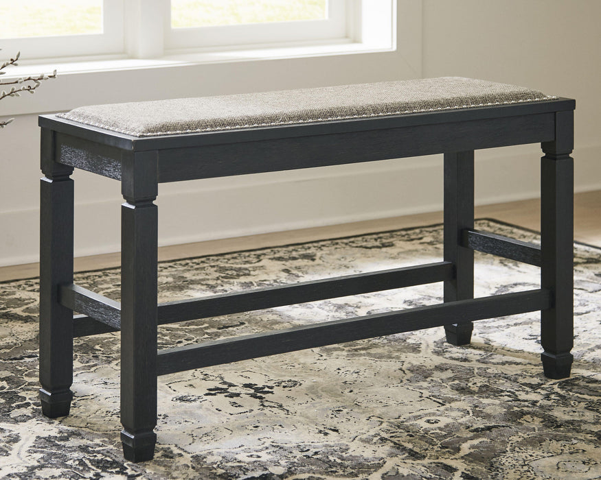 Tyler Creek Antique Black DBL Counter UPH Bench (1/CN)