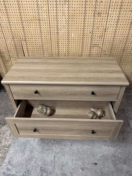 Oak Bedroom Dresser with 3 Drawers, Mid Century Modern Wooden Closet Storage Organizer, Small Dressers Suitable for Living Room, Nursery, and Hallway - new