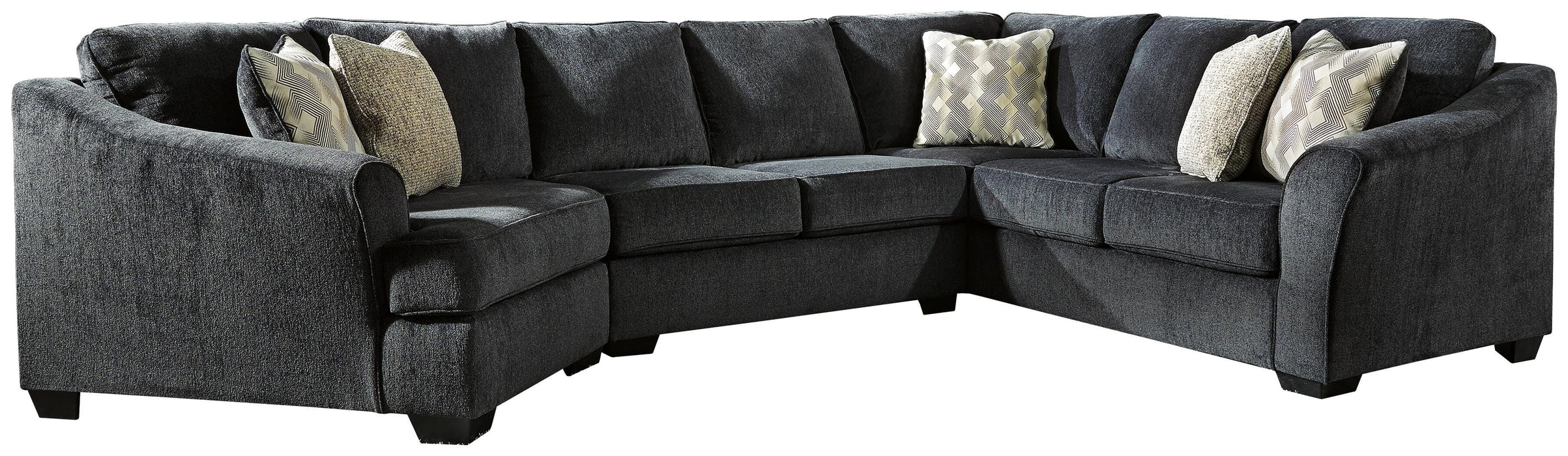 Eltmann Slate Eltmann 3-Piece Sectional with Cuddler