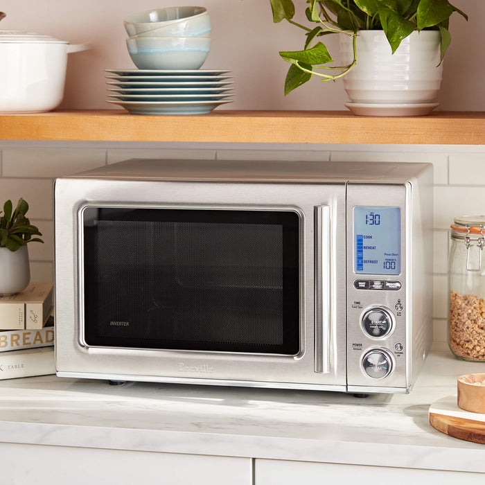 Breville - the Smooth Wave 1.2 Cu. Ft. Microwave - Stainless Steel - open_box