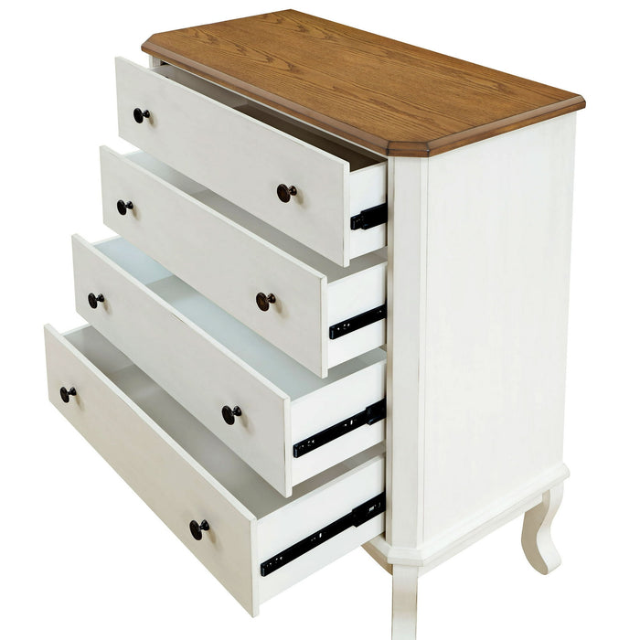 The Pioneer Woman 4-Drawer Dresser Made With Solid Wood Frame, White - display_model
