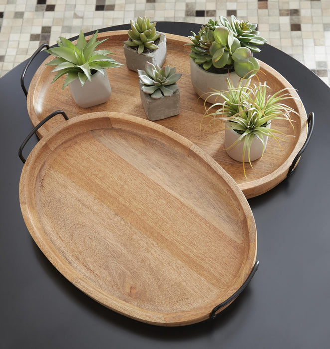 Jocelyne Brown/Black Tray Set (Priced Per Item, Must Order 2, 4, 6, or 8)