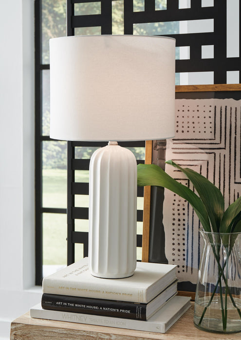Clarkland White Ceramic Table Lamp (Priced Per Item, Must Order 2, 4, 6, or 8)