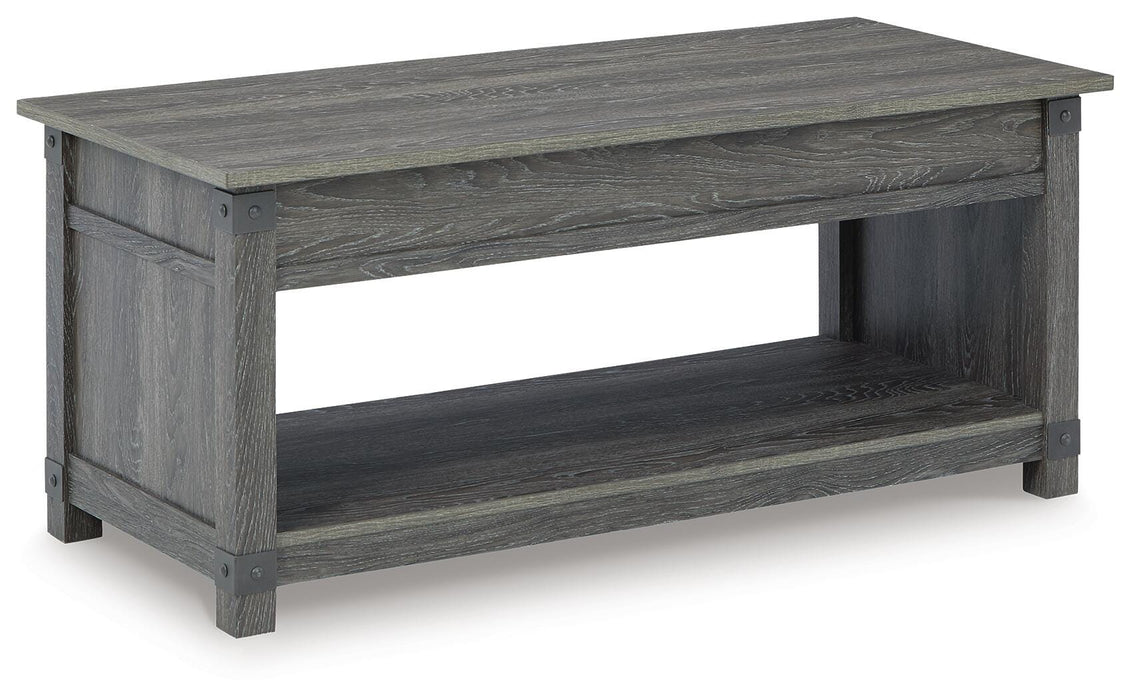 Freedan Grayish Brown Rect Lift Top Cocktail Table