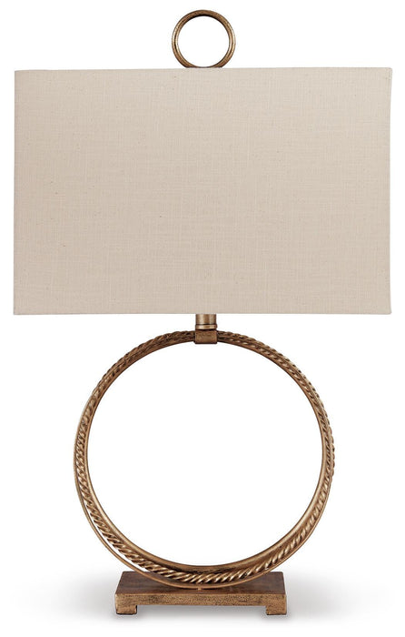 Mahala Antique Gold Finish Metal Table Lamp (1/CN)