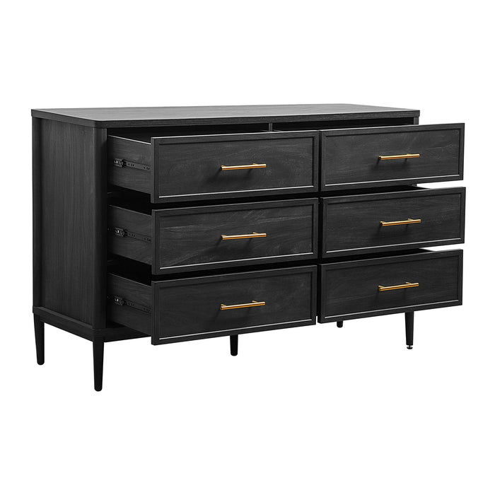 Better Homes & Gardens Oaklee 6 Drawer Dresser, Charcoal Finish - new