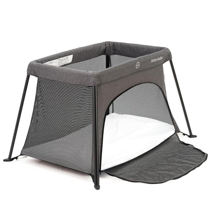 Pamo Babe Travel Crib Lightweight Baby Playard with Mattress Compact Play Yard with Detachable Legs - new