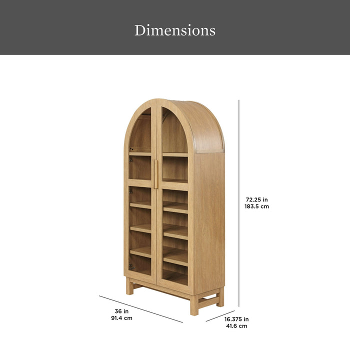 Better Homes & Gardens Juliet Arch Cabinet, Light Honey Finish - new
