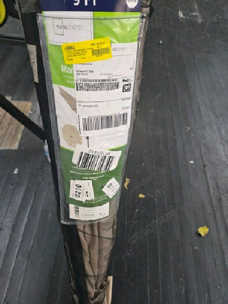 Mainstays 9ft Tan Round Outdoor Tilting Market Patio Umbrella with Crank - new