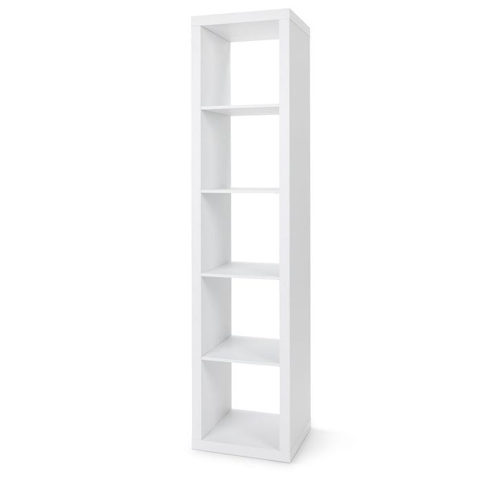 Better Homes & Gardens 5 Cube Vertical Storage Organizer, White Texture - new