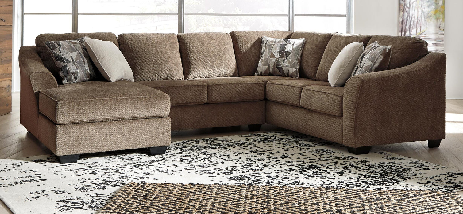 Graftin Teak Graftin 3-Piece Sectional with Chaise