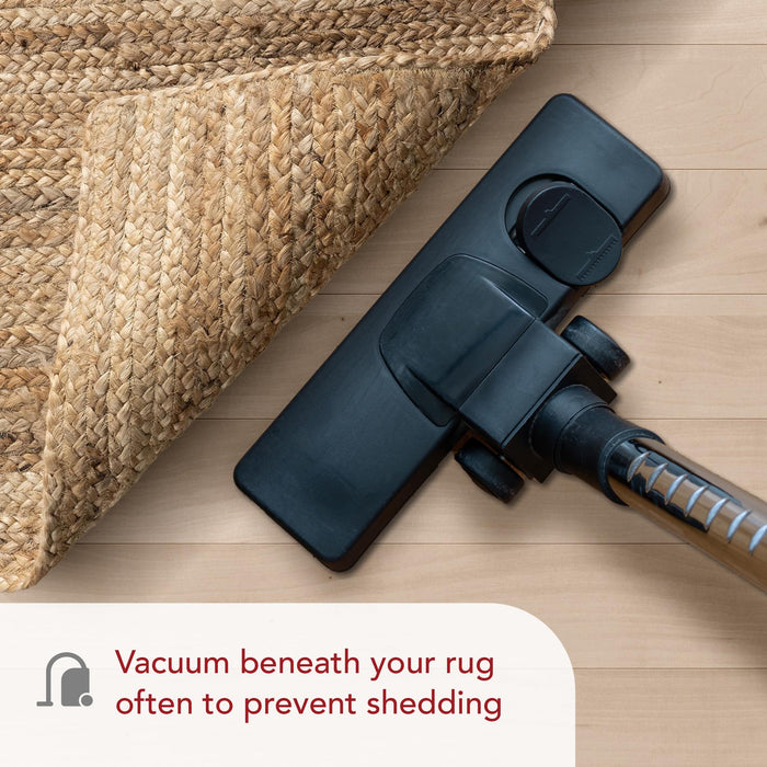 nuLOOM 5x8 Rigo Jute Hand Woven Area Rug, Natural, Solid Farmhouse Design, Natural Fiber, For Bedroom, Living Room, Dining Room, Hallway, Office, Kitchen, Entryway - new