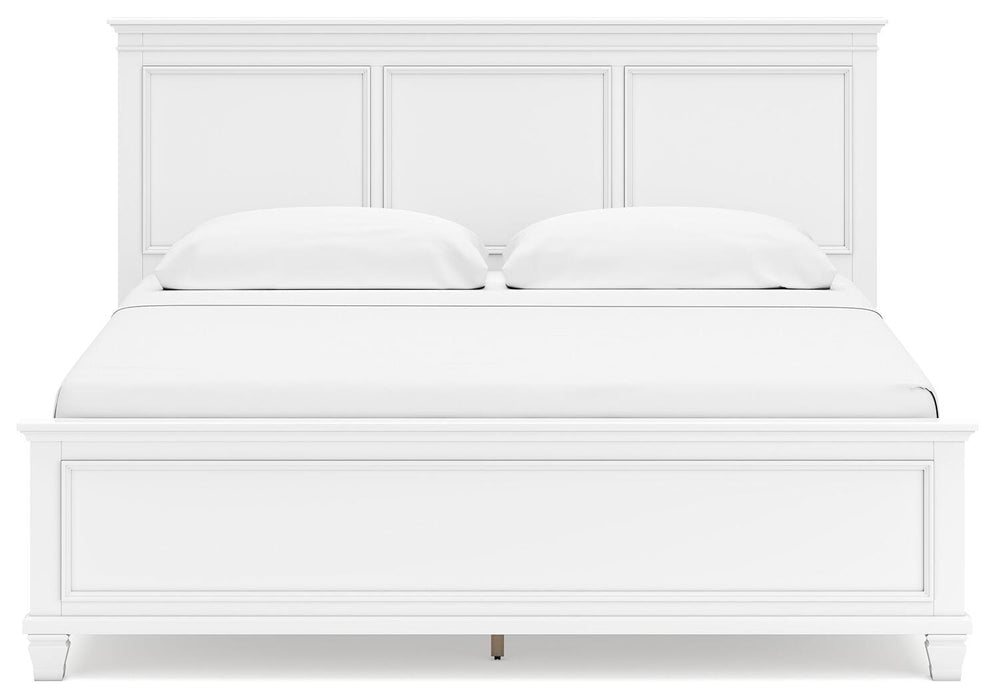 Fortman White Fortman King Panel Bed