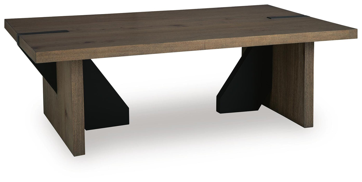 Kandinew Light Brown Rectangular Cocktail Table