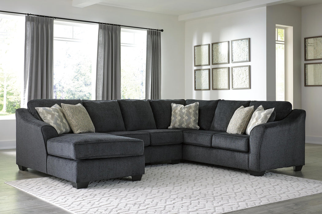 Eltmann Slate Eltmann 3-Piece Sectional with Chaise