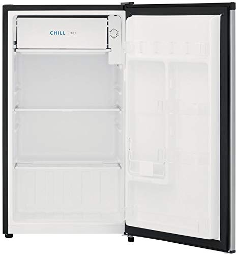 FFPE3322UM 19" Compact Refrigerator with 3.3 cu. ft. Total Capacity Adjustable Glass Shelves Reversible Door and Chill Zone in Silver Mist - display_model