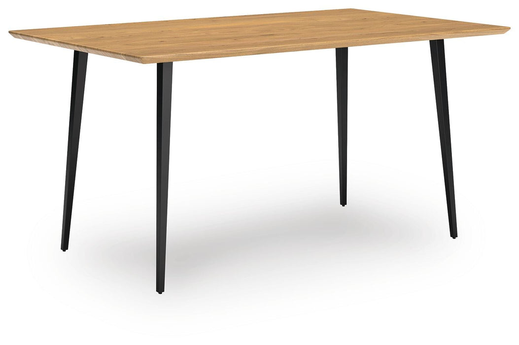 Gretlynn Black/Natural Rectangular Dining Room Table