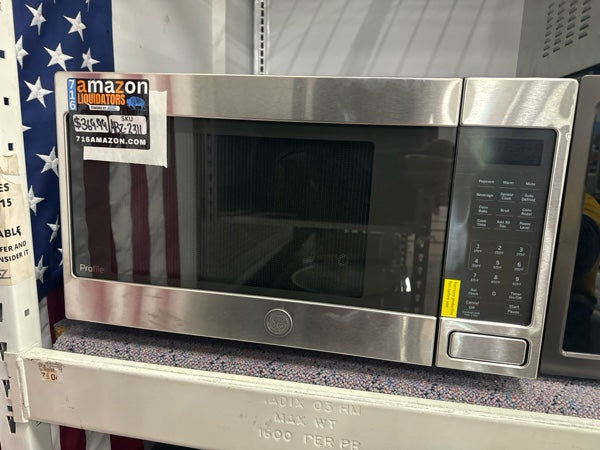 GE - 1.5 Cu. Ft. Mid-Size Microwave - Stainless Steel - display_model