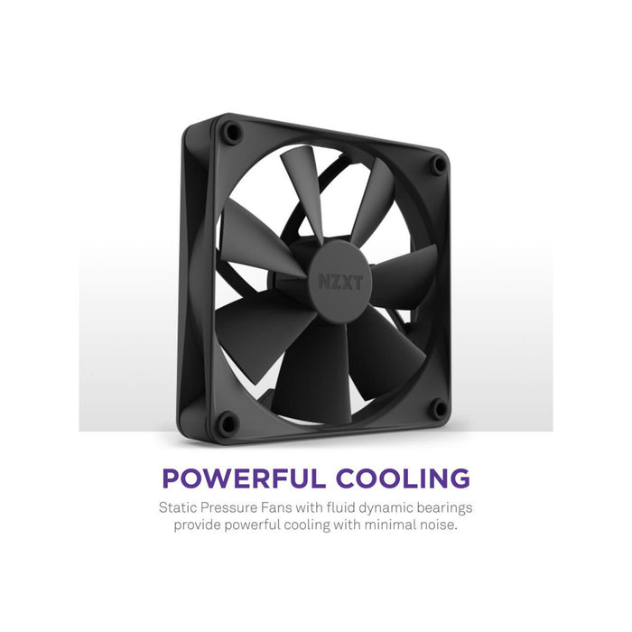 NZXT Kraken 240mm - RL-KN240-B1 – AIO CPU Liquid Cooler - LCD Display - 2 x F120P Static Pressure Fan Radiator Fans LGA 1700 / AM5 Compatible - open_box